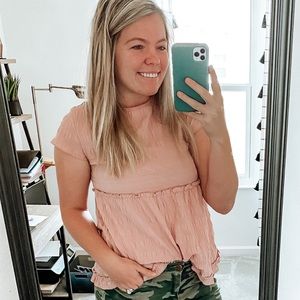 Amazon baby doll style top size small